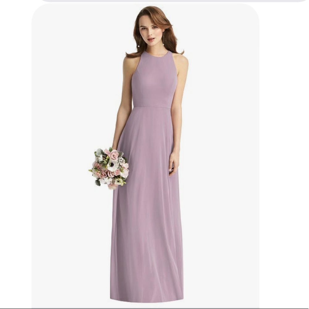 Dressy Sleeveless Halter Chiffon Maxi Dress